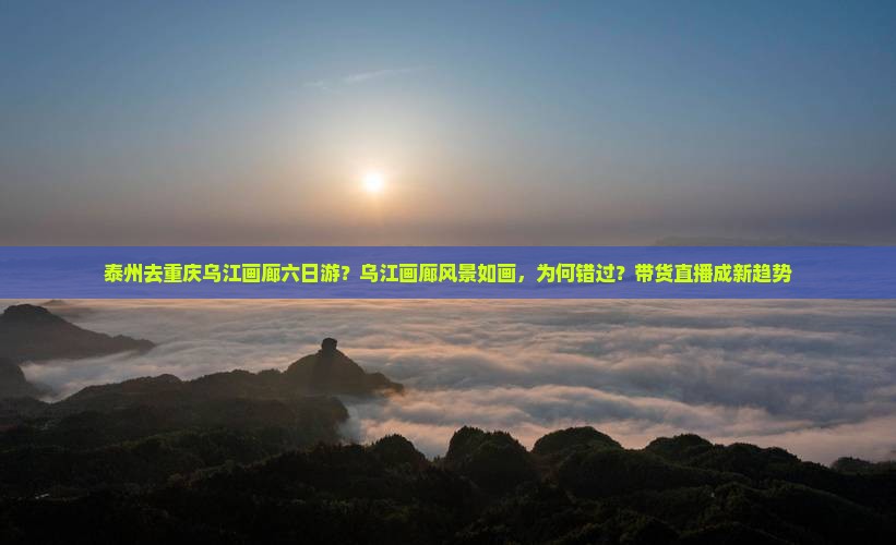 泰州去重庆乌江画廊六日游
