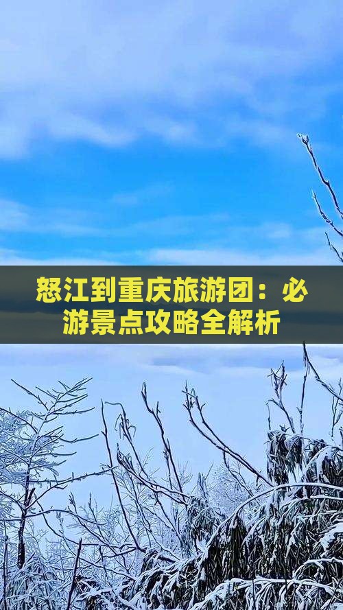 怒江去重庆大型旅游团