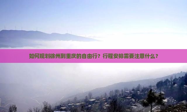 徐州去重庆自由团