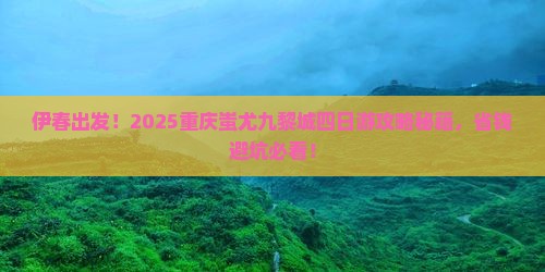 伊春去重庆蚩尤九黎城四日游