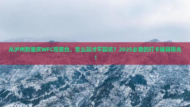 泸州去重庆wfc观景台景点
