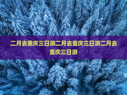 二月去重庆三日游