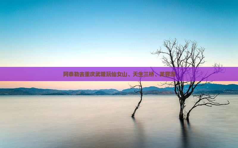 阿泰勒去重庆武隆玩仙女山、天生三桥、芙蓉洞
