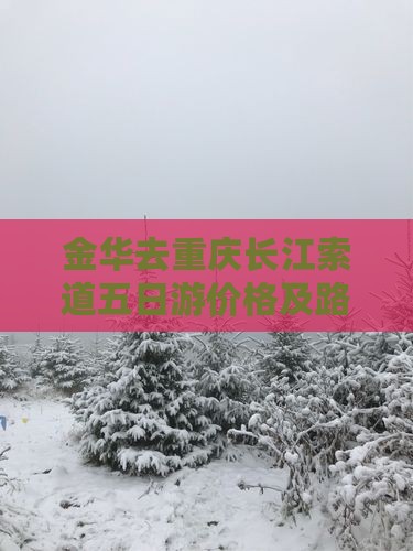 金华去重庆长江索道五日游价格及路线