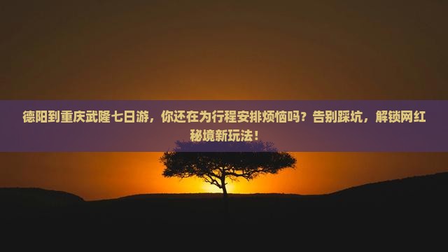 德阳到重庆武隆七日游