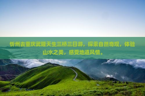 忻州去重庆武隆天生三桥三日游