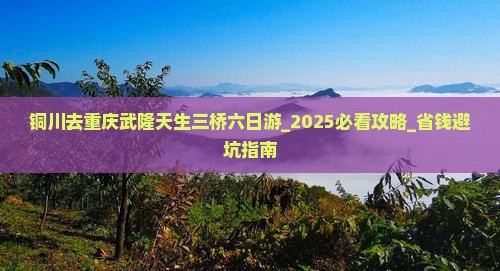 铜川去重庆武隆天生三桥六日游