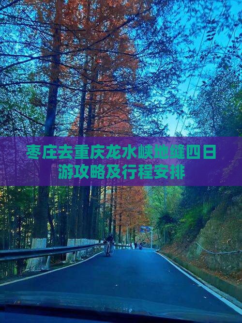 枣庄去重庆龙水峡地缝四日游