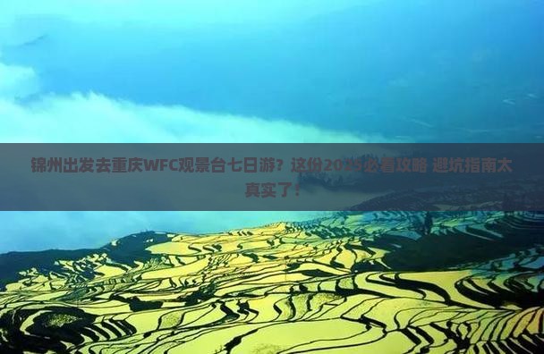 锦州去重庆wfc观景台七日游