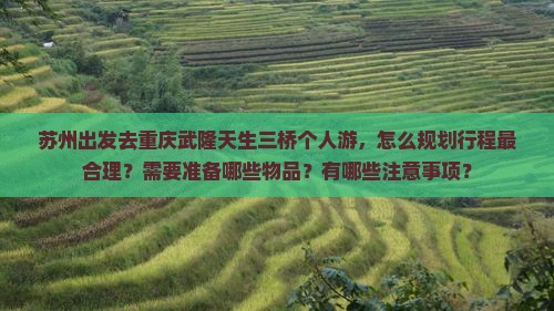 苏州去重庆武隆天生三桥个人游 苏州去重庆武隆天生三桥个人游