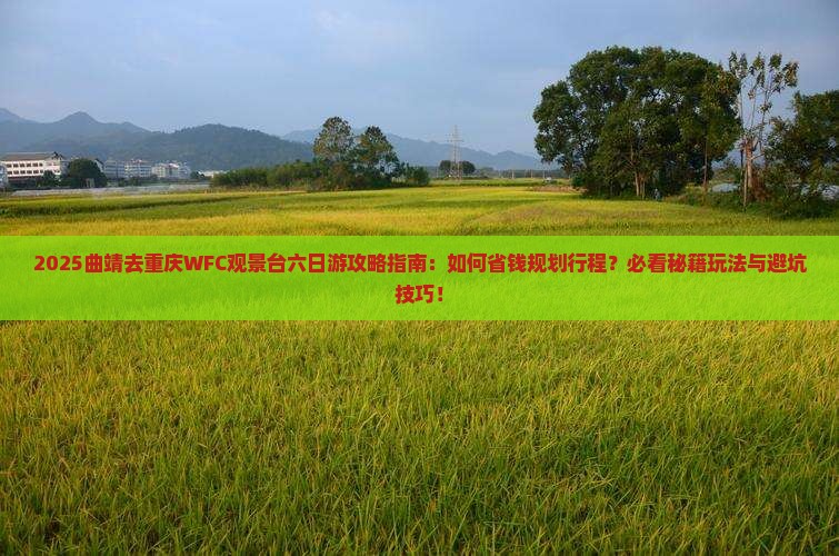 曲靖去重庆wfc观景台六日游