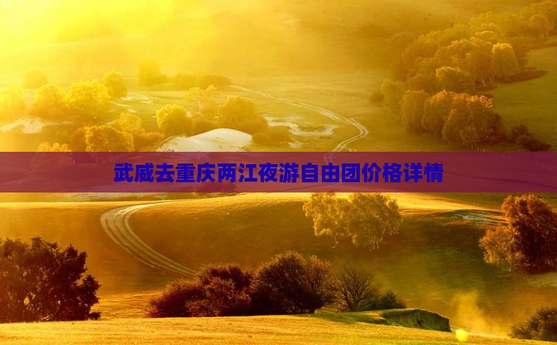 武威去重庆两江夜游自由团价格详情