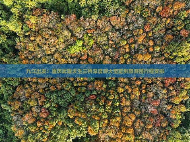 九江出发：重庆武隆天生三桥深度游大型定制旅游团行程安排