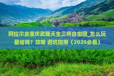阿拉尔去重庆武隆天生三桥自由团