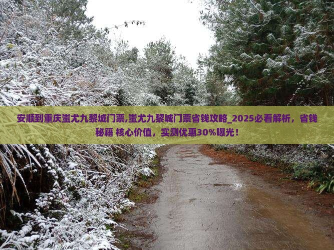 安顺到重庆蚩尤九黎城门票