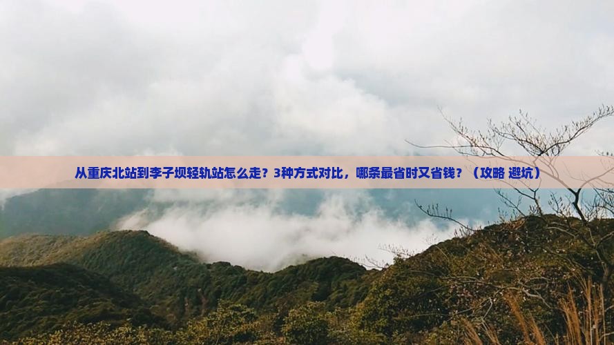 重庆到重庆李子坝轻轨站攻略