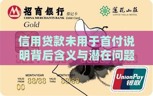 信用贷款未用于首付说明背后含义与潜在问题