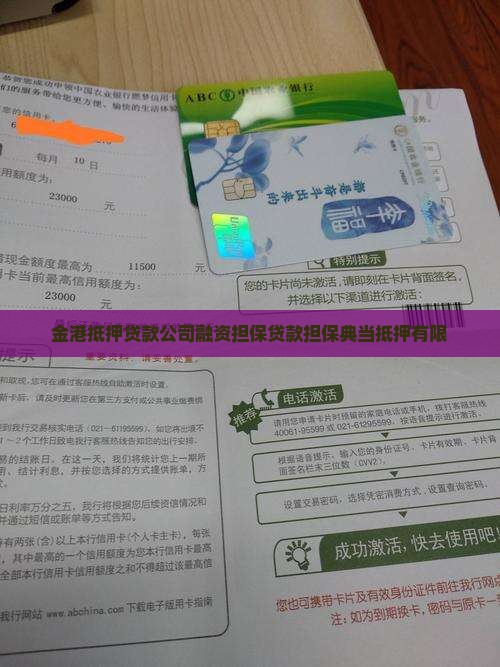 金港抵押贷款公司融资担保贷款担保典当抵押有限