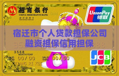 宿迁市个人贷款担保公司融资担保信用担保