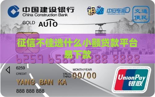 征信不佳选什么小额贷款平台易下款