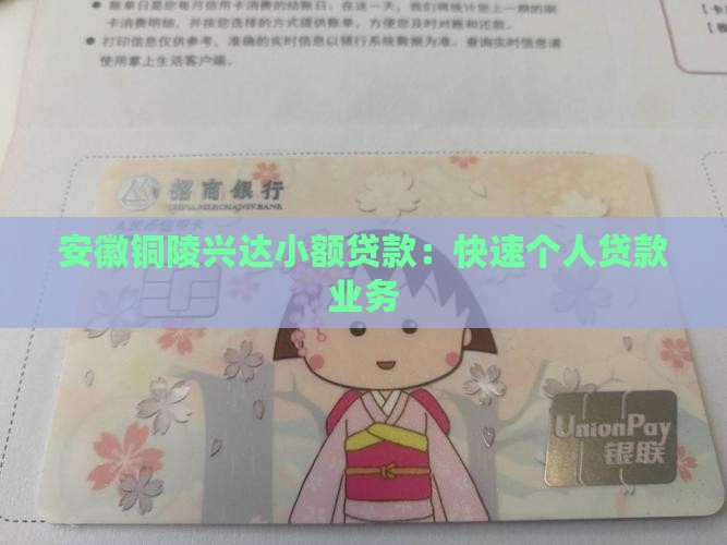 安徽铜陵兴达小额贷款：快速个人贷款业务