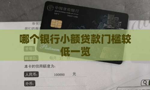 哪个银行小额贷款门槛较低一览
