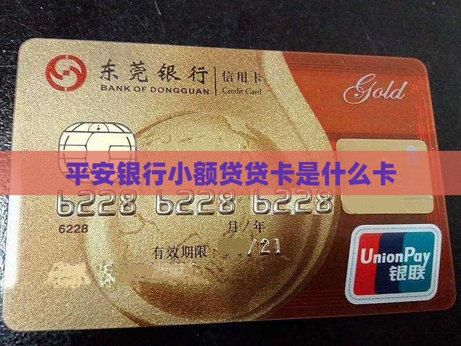 平安银行小额贷贷卡是什么卡