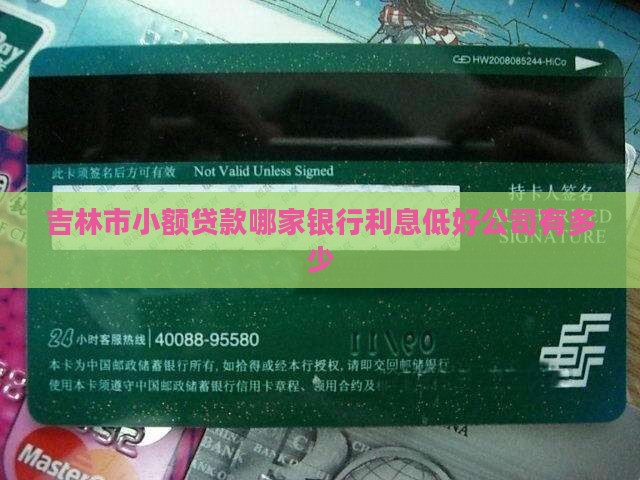 吉林市小额贷款哪家银行利息低好公司有多少