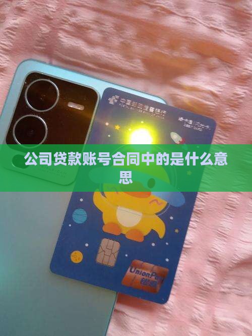 公司贷款账号合同中的是什么意思