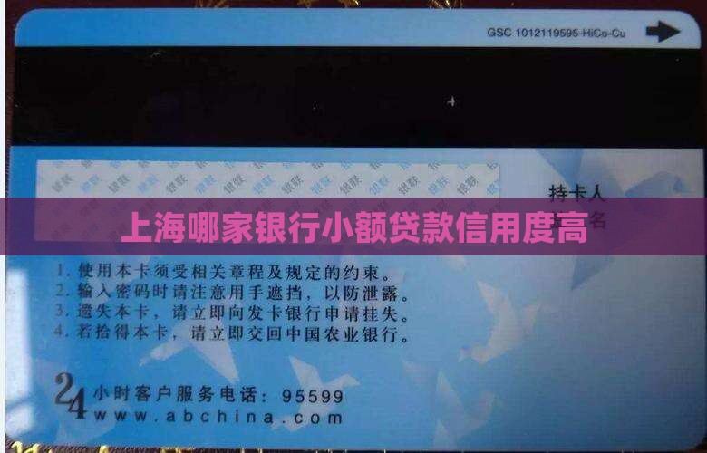 上海哪家银行小额贷款信用度高