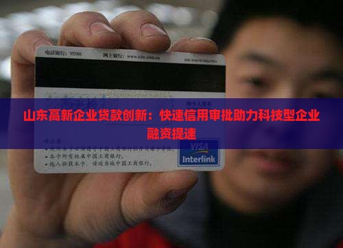 山东高新企业贷款创新：快速信用审批助力科技型企业融资提速