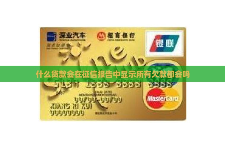 什么贷款会在征信报告中显示所有欠款都会吗