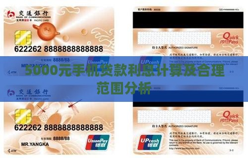 5000元手机贷款利息计算及合理范围分析