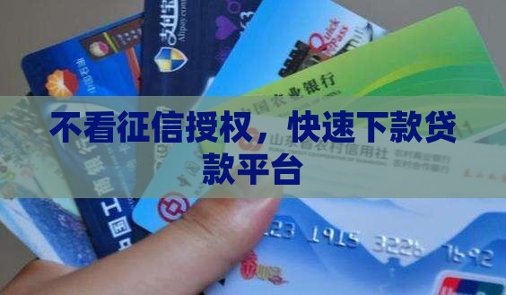 不看征信授权，快速下款贷款平台