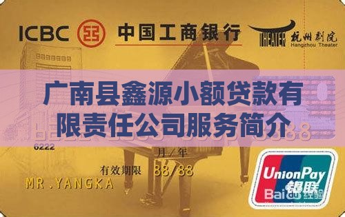 广南县鑫源小额贷款有限责任公司服务简介