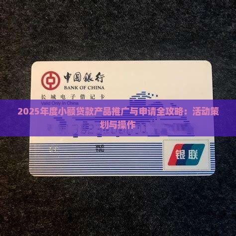 2025年度小额贷款产品推广与申请全攻略：活动策划与操作
