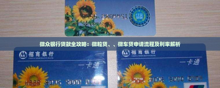 微众银行贷款全攻略：微粒贷、、微车贷申请流程及利率解析
