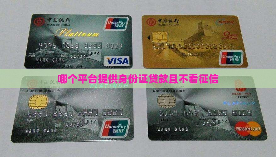 哪个身份证贷款不看征信