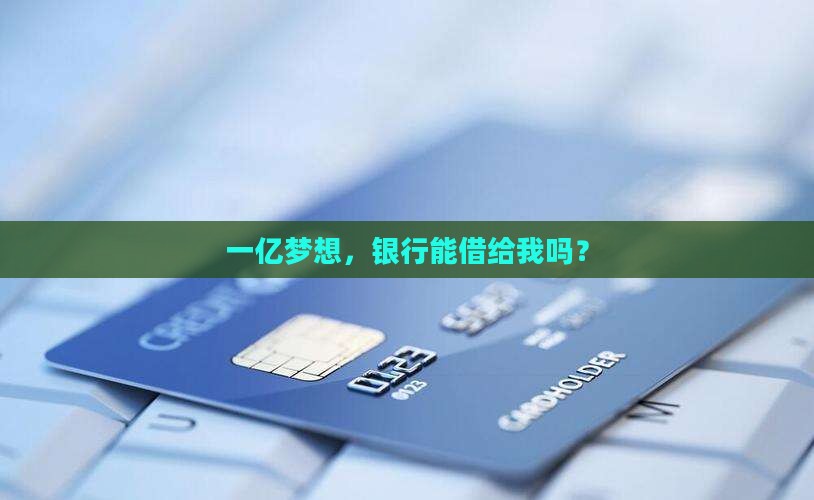 申请银行贷款1亿