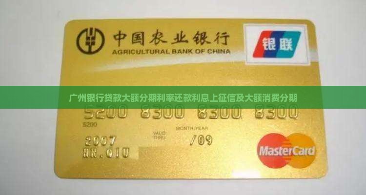 广州银行贷款大额分期