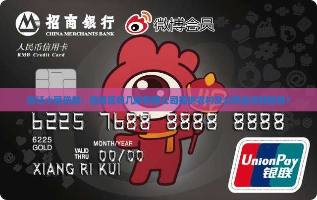 宿迁小额贷款有几家公司