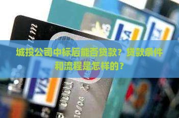 城投公司中标贷款