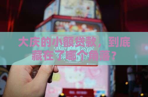 大庆小额贷款在哪里
