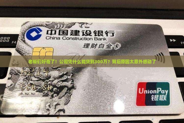 公司为什么可以贷款三百万