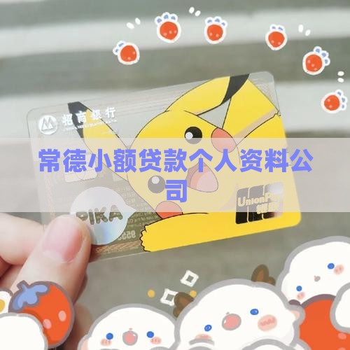 常德小额贷款个人资料