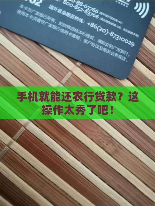 农行贷款用手机怎么还