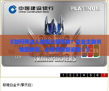 如何用法人控股公司贷款