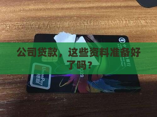 公司贷款用资料