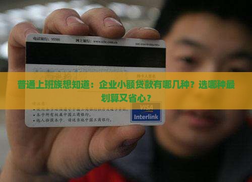 企业小额贷款有哪些类型