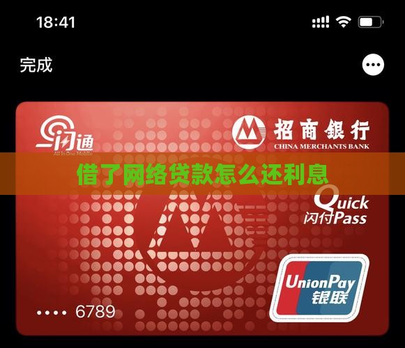 借了网络贷款怎么还利息